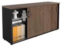 Офисный шкаф NWT 0714 темный орех/антрацит Офисный шкаф NWT 0714 темный орех/антрацит