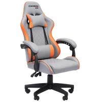 Игровое кресло CHAIRMAN CH28 (экокожа серый,оранжевый)